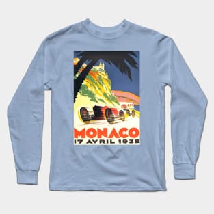 Monaco Grand Prix Poster 1932 Long Sleeve T-Shirt